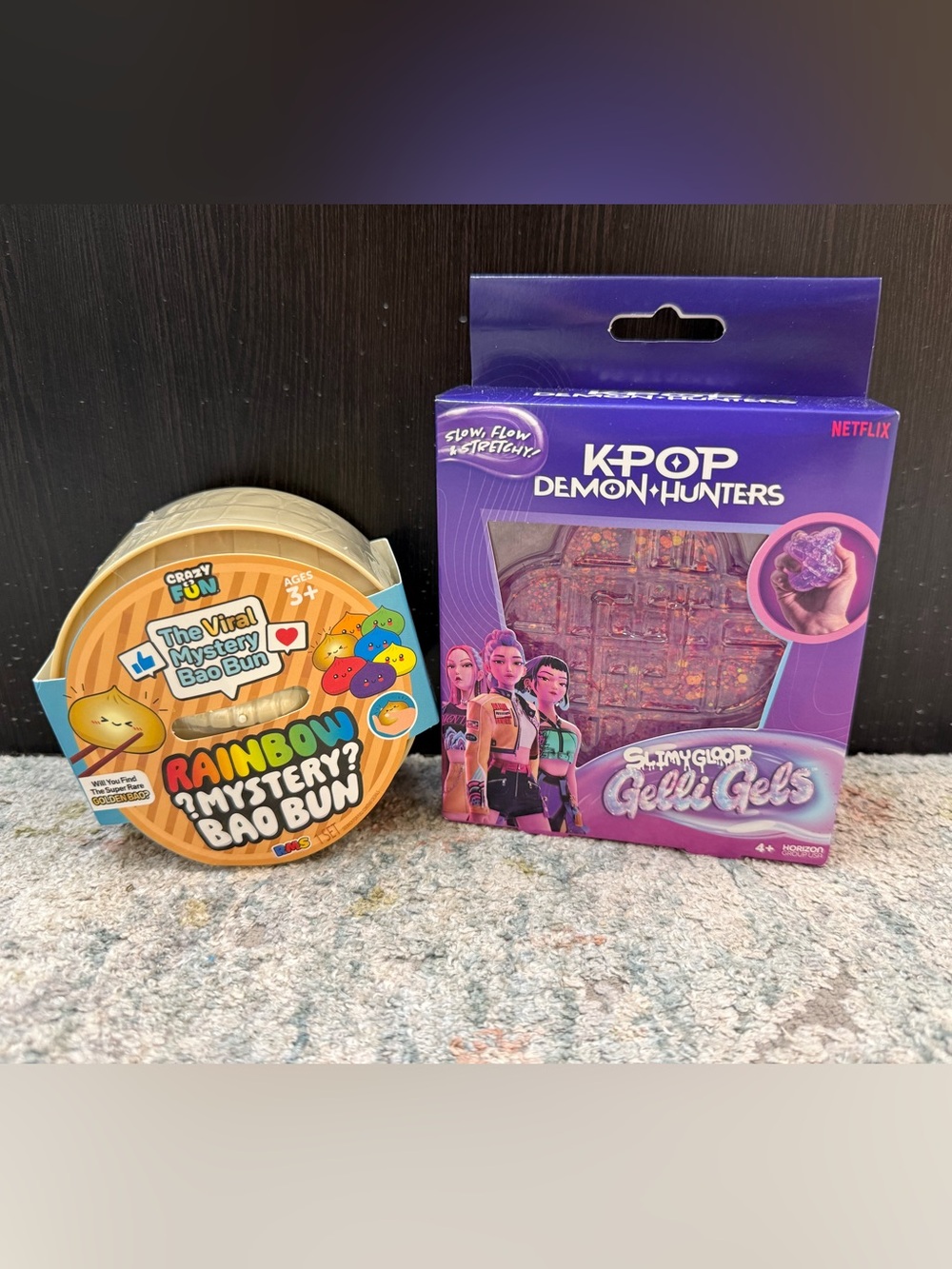 KPOP Demon Hunters Slimy Gloop Gelli Gels - Purple & RMS Dumpling